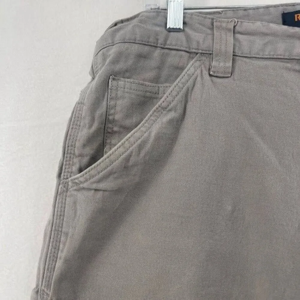 Men's Ridgecut Toughwear Gray‎ Canvas Workpants Pants Size 38 Inseam